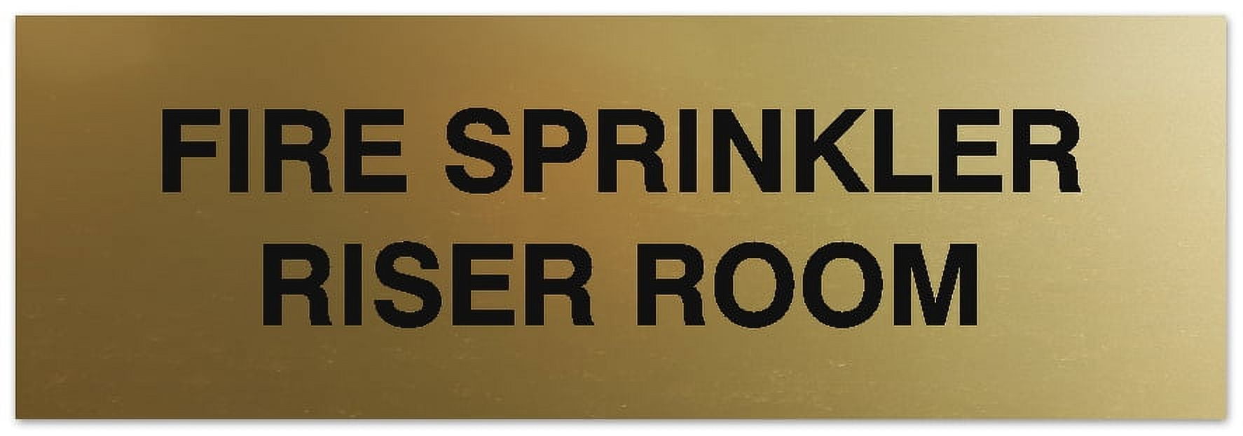 Signs ByLITA Basic Fire Sprinkler Riser Room Sign - Laser-Engraved ...