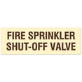 thumbnail image 1 of Signs ByLITA Basic Fire Sprinkler Shut Off Sign | Easy Installation | Durable Wall or Door Sign (Ivory/Dark Brown) - Small, 1 of 3