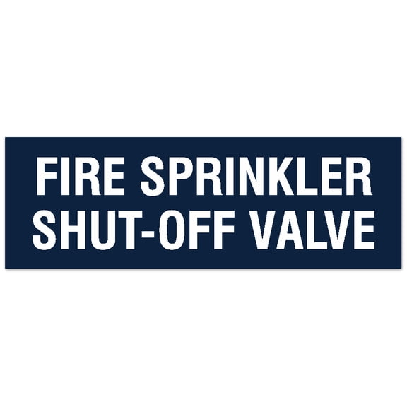 Signs ByLITA Basic Fire Sprinkler Shut Off Sign | Easy Installation | Durable Wall or Door Sign (Red) - Large