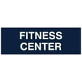 thumbnail image 1 of Signs ByLITA Basic Fitness Center Sign - Laser-Engraved Lettering | Durable ABS Plastic | Vibrant Colors | Powerful Foam Tape (Navy Blue / White) - Large, 1 of 3
