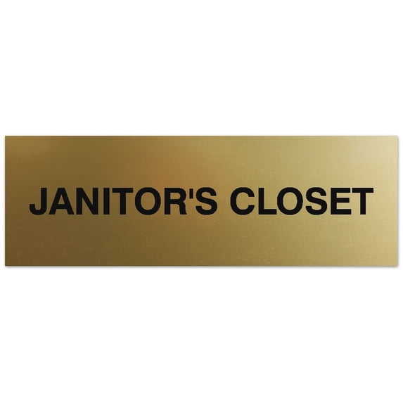 Signs ByLITA Basic Janitor's Closet Sign - Laser-Engraved Lettering ...