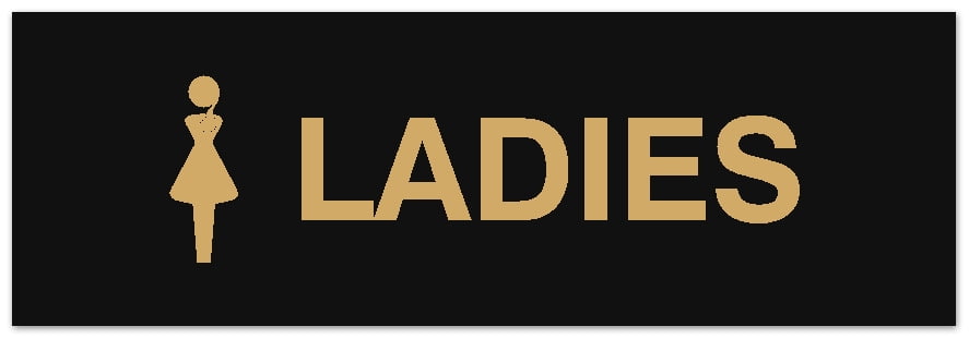 Signs ByLITA Basic Ladies Figurine Sign - Laser-Engraved Lettering ...