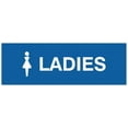 thumbnail image 1 of Signs ByLITA Basic Ladies Figurine Sign - Laser-Engraved Lettering | Durable ABS Plastic | Vibrant Colors | Powerful Foam Tape (Blue) - Large, 1 of 3