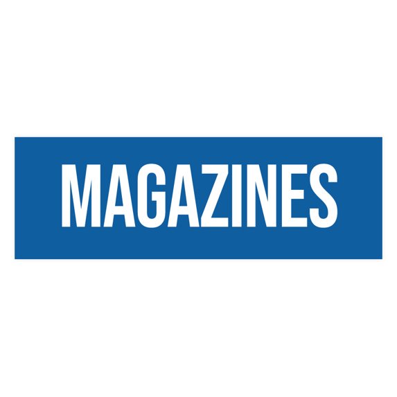 Signs ByLITA Basic Magazines Sign (Blue) - Medium