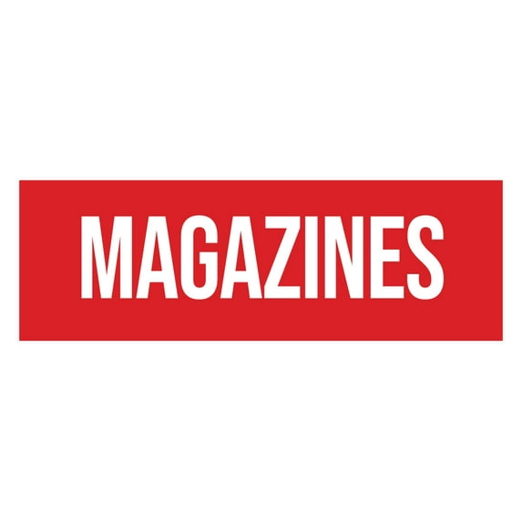 Signs ByLITA Basic Magazines Sign (Red) - Medium