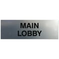 thumbnail image 1 of Signs ByLITA Basic Main Lobby Sign - Laser-Engraved Lettering | Durable ABS Plastic | Vibrant Colors | Powerful Foam Tape (Brushed Silver) - Medium, 1 of 3