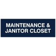 thumbnail image 1 of Signs ByLITA Basic Maintenance & Janitor Closet Sign - Easy Installation | Durable Material (Navy Blue / White) - Small, 1 of 3