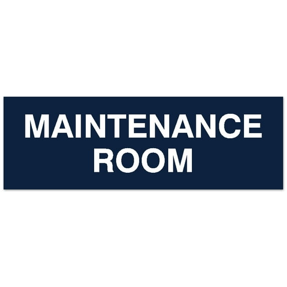 Signs ByLITA Basic Maintenance Room Sign - Laser-Engraved Lettering | Durable ABS Plastic | Vibrant Colors | Powerful Foam Tape (Red) - Small