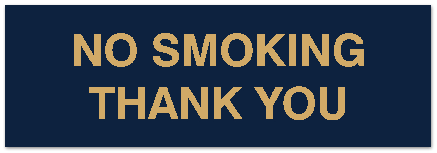 No Indoor Smoking Sign - 2 Pack, Brushed Gold Circle Door/Wall Sticker - View #11