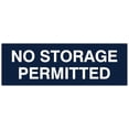 thumbnail image 1 of Signs ByLITA Basic No Storage Permitted Sign - Laser-Engraved Lettering | Durable ABS Plastic | Vibrant Colors | Powerful Foam Tape (Navy Blue / White) - Medium, 1 of 3