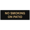 thumbnail image 1 of Signs ByLITA Basic No smoking on patio Sign - Laser-Engraved Lettering | Durable ABS Plastic | Vibrant Colors | Powerful Foam Tape (Black Gold) - Large, 1 of 2