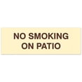 thumbnail image 1 of Signs ByLITA Basic No smoking on patio Sign - Laser-Engraved Lettering | Durable ABS Plastic | Vibrant Colors | Powerful Foam Tape (Ivory/Dark Brown) - Large, 1 of 2