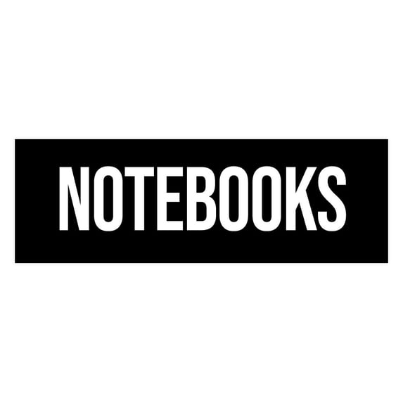 Signs ByLITA Basic Notebooks Sign (Black) - Large