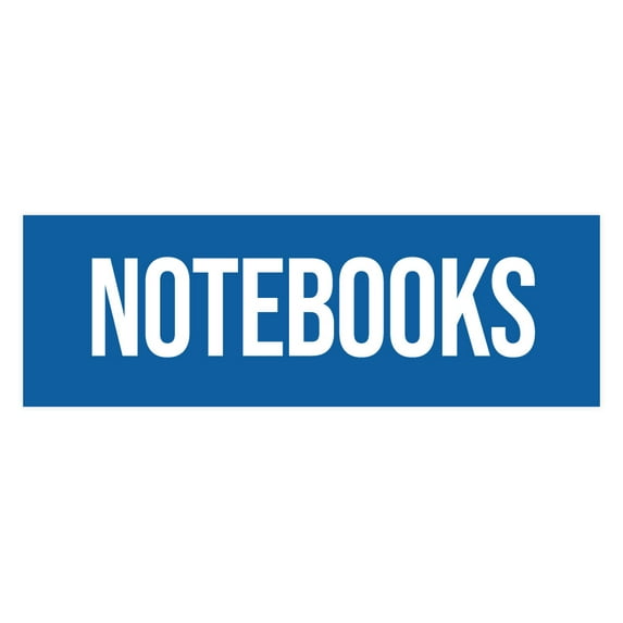 Signs ByLITA Basic Notebooks Sign (Blue) - Large