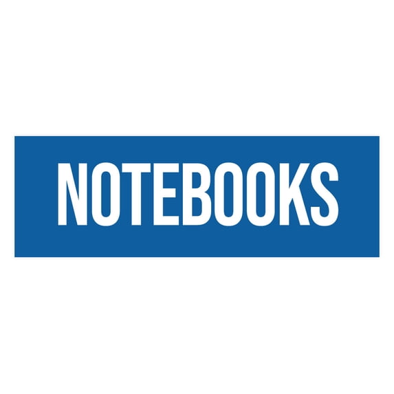 Signs ByLITA Basic Notebooks Sign (Blue) - Small