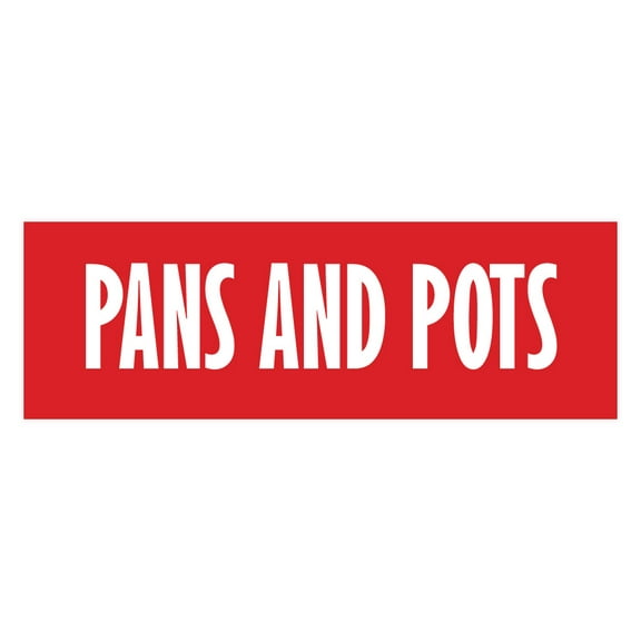 Signs ByLITA Basic Pans and Pots Sign (Red) - Large