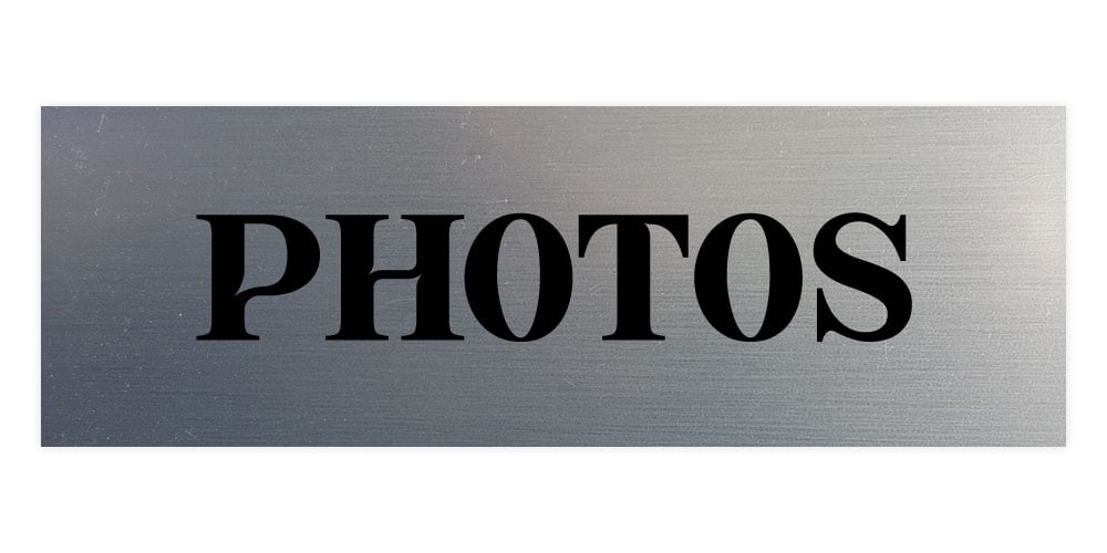 Simple Photo Sign Signs ByLITA Basic Photos Sign (Brushed Silver) - Large - Walmart.com