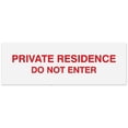 thumbnail image 1 of Signs ByLITA Basic Private Residence Do Not Enter Sign - Laser-Engraved Lettering | Durable ABS Plastic | Vibrant Colors | Powerful Foam Tape (White/Red) - Large, 1 of 2