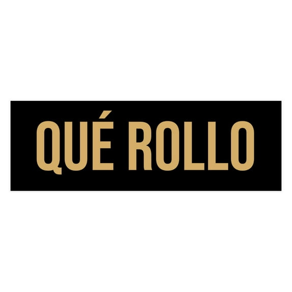 Signs ByLITA Basic Qué Rollo Sign (Black Gold) - Medium