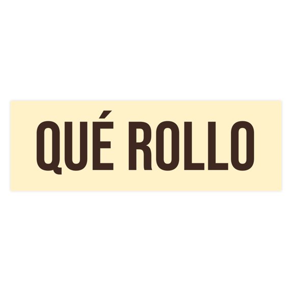 Signs ByLITA Basic Qué Rollo Sign (Ivory/Dark Brown) - Medium