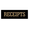 thumbnail image 1 of Signs ByLITA Basic Receipts Sign (Black /Gold) - Small, 1 of 6