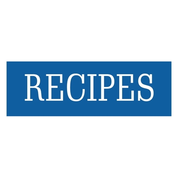 Signs ByLITA Basic Recipes Sign (Blue) - Medium