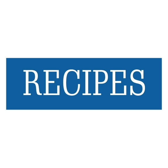 Signs ByLITA Basic Recipes Sign (Blue) - Small