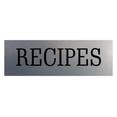 thumbnail image 1 of Signs ByLITA Basic Recipes Sign (Brushed Silver) - Small, 1 of 6