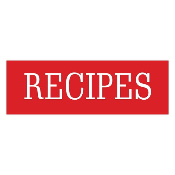Signs ByLITA Basic Recipes Sign (Red) - Large