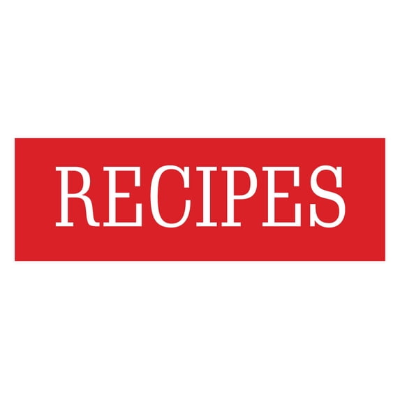 Signs ByLITA Basic Recipes Sign (Red) - Medium