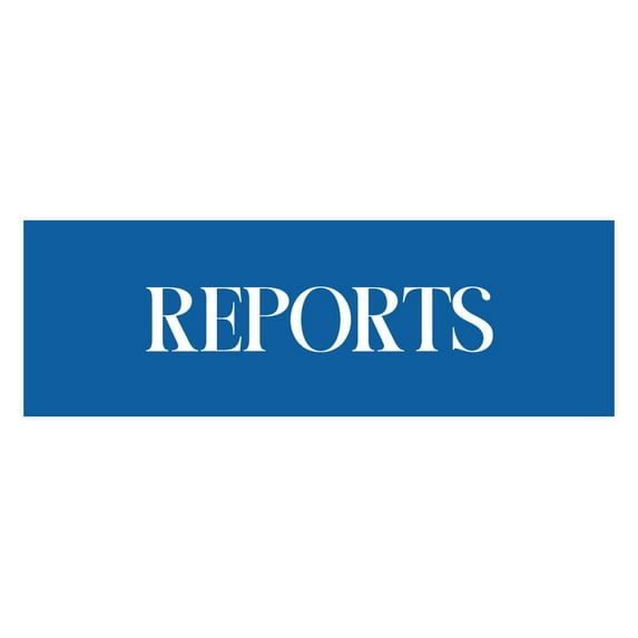 Signs ByLITA Basic Reports Sign (Blue) - Small