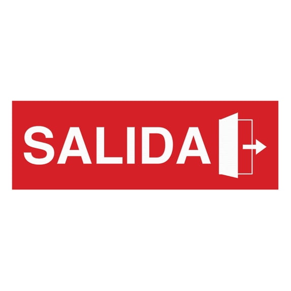 Signs ByLITA Basic Salida Sign (Red) - Large