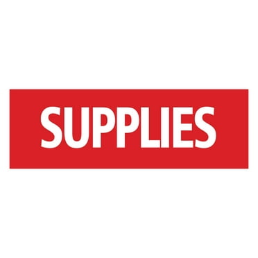 Signs ByLITA Basic Supplies Sign (Red) - Large