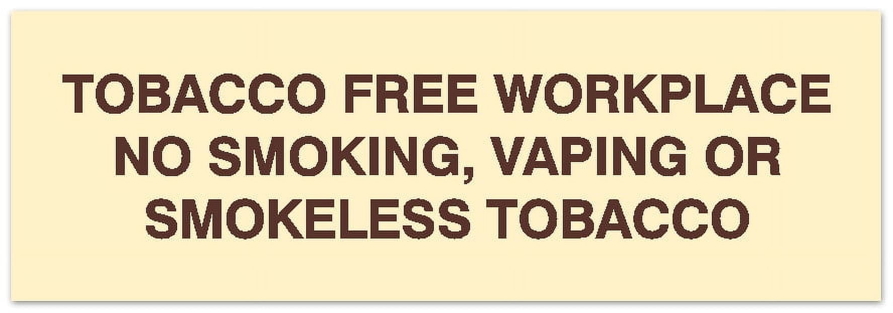 tobacco free workplace signs ByLITA Oval No Smoking, Vaping or Smokeless Tobacco Sign - Laser-Engraved Lettering | Durable ABS Plastic Its resilience against wear and tear ensures it remains polished and impactful This is a TOBACCO-FREE &