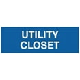 thumbnail image 1 of Signs ByLITA Basic Utility Closet Sign - Laser-Engraved Lettering | Durable ABS Plastic | Vibrant Colors | Powerful Foam Tape (Blue) - Small, 1 of 3