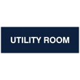 thumbnail image 1 of Signs ByLITA Basic Utility Room Sign - Laser-Engraved Lettering | Durable ABS Plastic | Vibrant Colors | Powerful Foam Tape (Navy Blue / White) - Small, 1 of 2