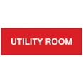 thumbnail image 1 of Signs ByLITA Basic Utility Room Sign - Laser-Engraved Lettering | Durable ABS Plastic | Vibrant Colors | Powerful Foam Tape (Red) - Large, 1 of 2
