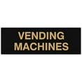 thumbnail image 1 of Signs ByLITA Basic Vending Machines Sign - Laser-Engraved Lettering | Durable ABS Plastic | Vibrant Colors | Powerful Foam Tape (Black /Gold) - Small, 1 of 3