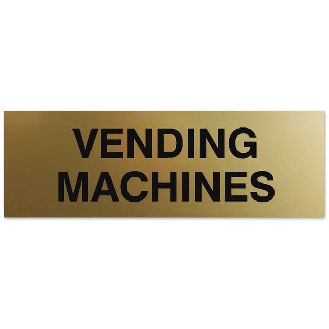 Signs ByLITA Basic Vending Machines Sign - Laser-Engraved Lettering ...