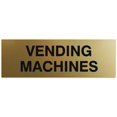 thumbnail image 1 of Signs ByLITA Basic Vending Machines Sign - Laser-Engraved Lettering | Durable ABS Plastic | Vibrant Colors | Powerful Foam Tape (Brushed Gold) - Small, 1 of 3