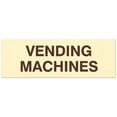 thumbnail image 1 of Signs ByLITA Basic Vending Machines Sign - Laser-Engraved Lettering | Durable ABS Plastic | Vibrant Colors | Powerful Foam Tape (Ivory/Dark Brown) - Small, 1 of 3