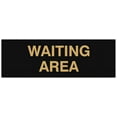 thumbnail image 1 of Signs ByLITA Basic Waiting Area Sign - Laser-Engraved Lettering | Durable ABS Plastic | Vibrant Colors | Powerful Foam Tape (Black Gold) - Large, 1 of 3