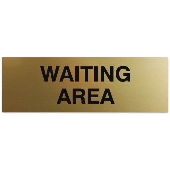 Waiting Line Signs Signs ByLITA Basic Waiting Area Sign - Laser-Engraved Lettering ...