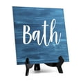 thumbnail image 1 of Signs ByLITA Bath, Wood, Square Bathroom Table Sign (5" x 5"), 1 of 4