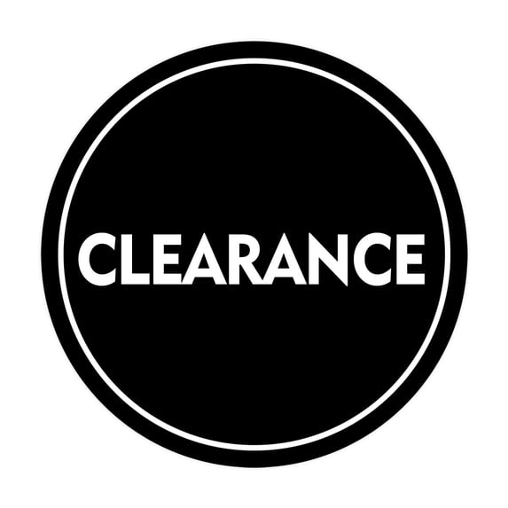 Signs ByLITA Circle Clearance Sign (Black) - Small