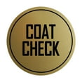 thumbnail image 1 of Signs ByLITA Circle Coat Check Sign (Brushed Gold) - Large, 1 of 6