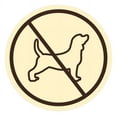 thumbnail image 1 of Signs ByLITA Circle No Dogs Graphic Door or Wall Sign | Easy Installation | Durable Construction | (Ivory/Dark Brown) - Small, 1 of 8