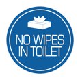 thumbnail image 1 of Signs ByLITA Circle No Wipes In Toilet Sign (Blue) - Medium, 1 of 6