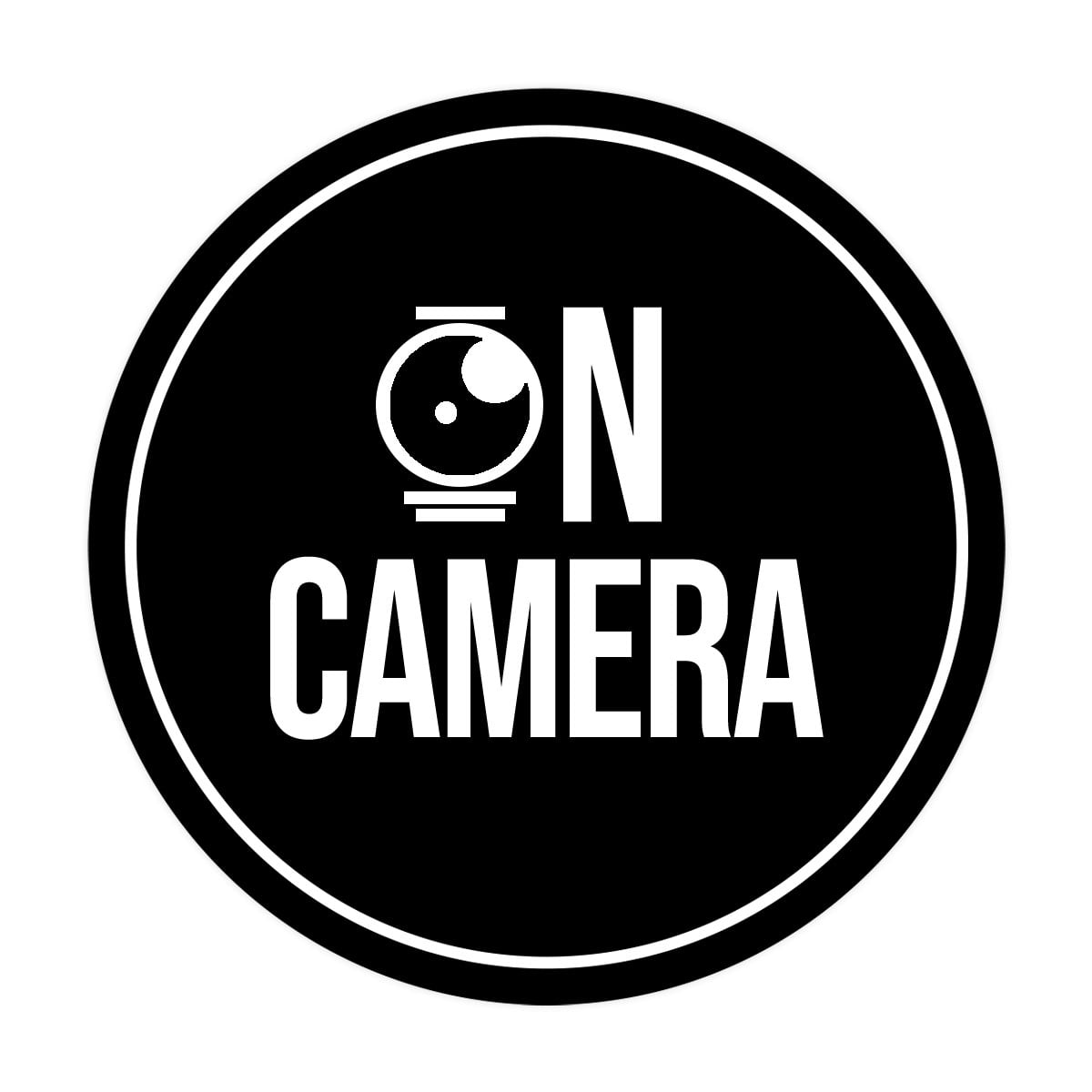 Signs ByLITA Circle On Camera Sign (Black) - Large - Walmart.com