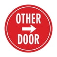 thumbnail image 1 of Signs ByLITA Circle Other Door (Right Arrow) Sign (Red) - Large, 1 of 6